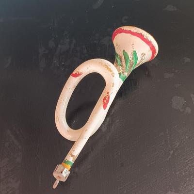 Antique Western Germany glass instrument ornament