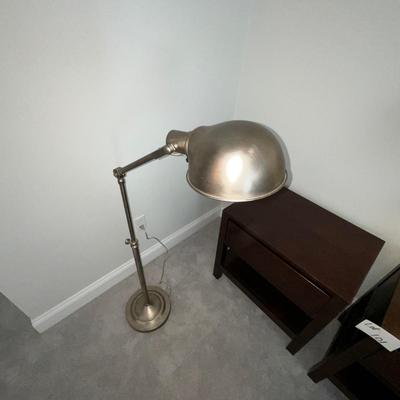 103 Adjustable Silvertone Floor Lamp with Weighted Base