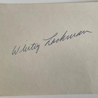 Whitey Lockman original signature