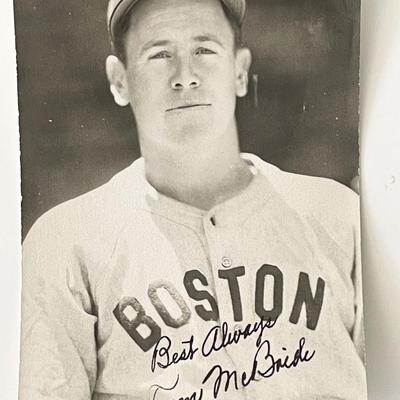 Boston Red Sox Tom McBride signed photo