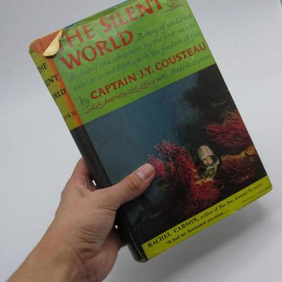 The Silent World by Captain Jacques Cousteau Illustrated with Photographs Nature Sea Life Ocean Expedition Book