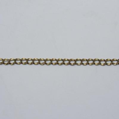 Small Vintage Gold Tone Linked Bracelet Charm