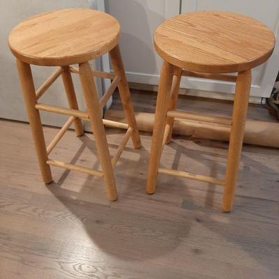Pair of barstools 24 inch high. $12.00 each