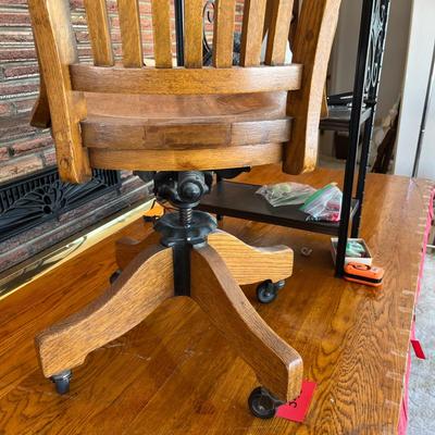Antique Oak Secretary Chair