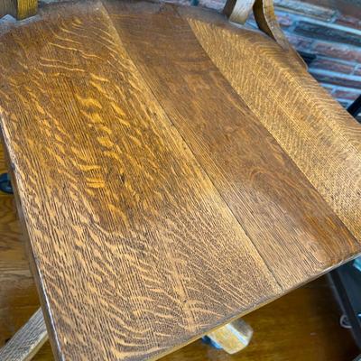 Antique Oak Secretary Chair