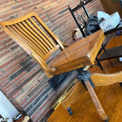 Antique Oak Secretary Chair