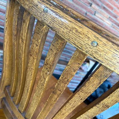 Antique Oak Secretary Chair