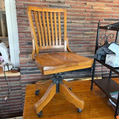 Antique Oak Secretary Chair