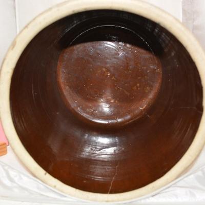 Antique 5 Gallon Robinson Ransbottom Blue Crown Crock 16x12