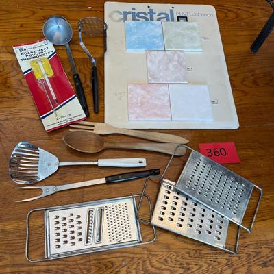 Kitchen items & Tile sample board