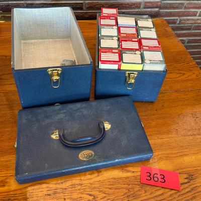 Slide projector box w/ magazines