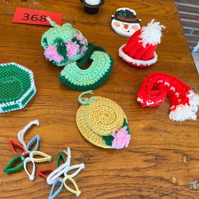Plastic cross stitch magnets/ ornaments