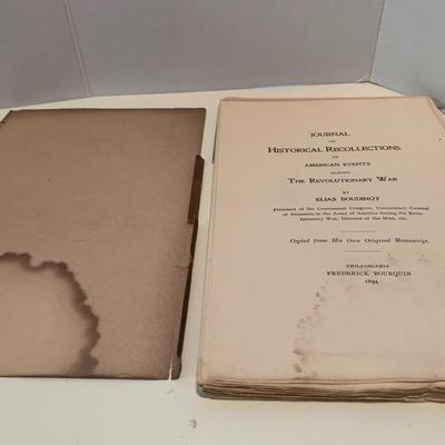 c.1894 Elias Boudinot Revolution Events Journal 1/290