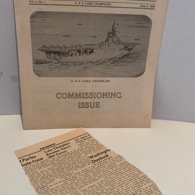1945 USS Lake Champlain WWII Commission Issue Vol.1 #1