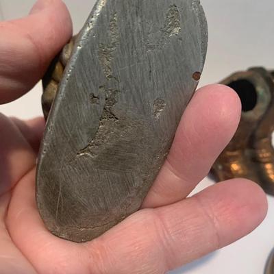 Antique Cast Metal And Polished Stone Westerns Eskimo Collectibles Lot