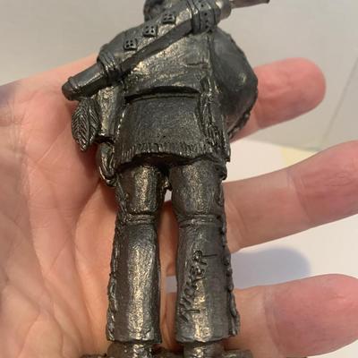 Antique Cast Metal And Polished Stone Westerns Eskimo Collectibles Lot