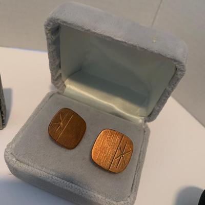 Collectibles Lot - Cufflinks Trinket Boxes Early Match Box