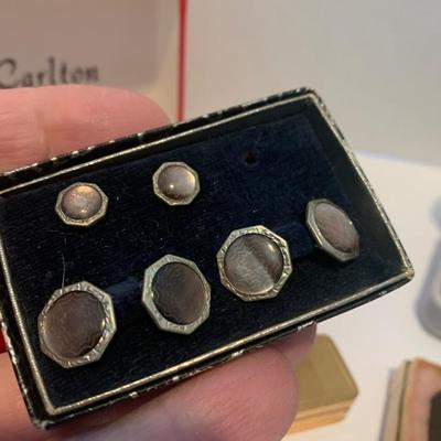 Collectibles Lot - Cufflinks Trinket Boxes Early Match Box