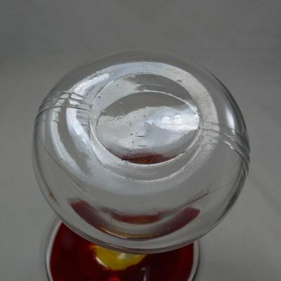 Vintage Art Glass Jack In The Pulpit Vase 11.75x8