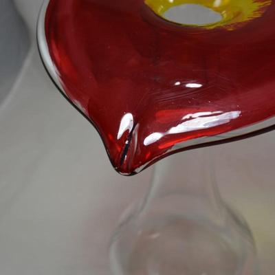 Vintage Art Glass Jack In The Pulpit Vase 11.75x8