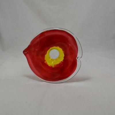 Vintage Art Glass Jack In The Pulpit Vase 11.75x8