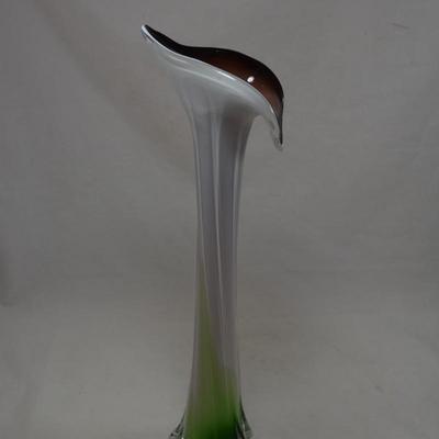 Vintage MURANO Venezia Calla Lily Vase 15.5x5