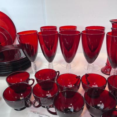 Ruby Red glass ware