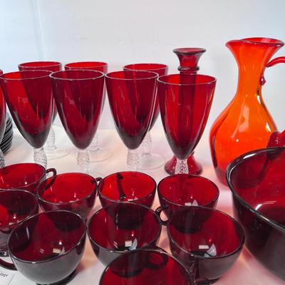 Ruby Red glass ware