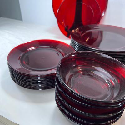 Ruby Red glass ware