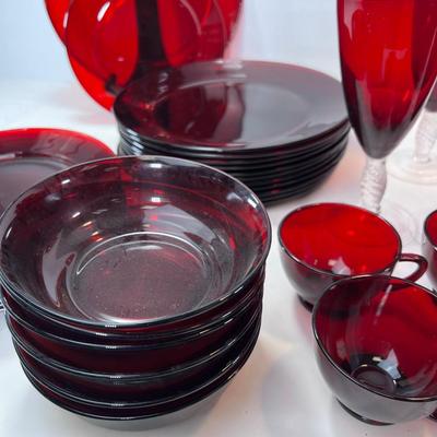 Ruby Red glass ware