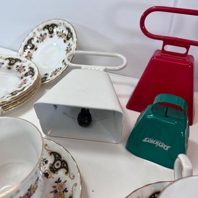 Christmas bells and tea cups