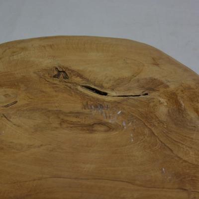 Vintage Handmade Oak Bowl, Heavy! 16x4