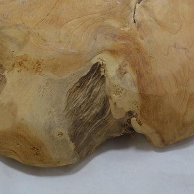 Vintage Handmade Oak Bowl, Heavy! 16x4