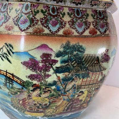 Large Koi Little River Chinese made Japanese Geisha design