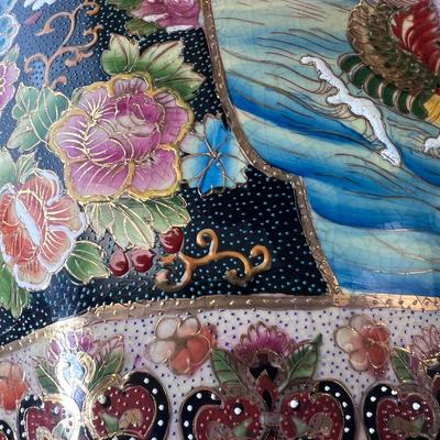 Large Koi Little River Chinese made Japanese Geisha design