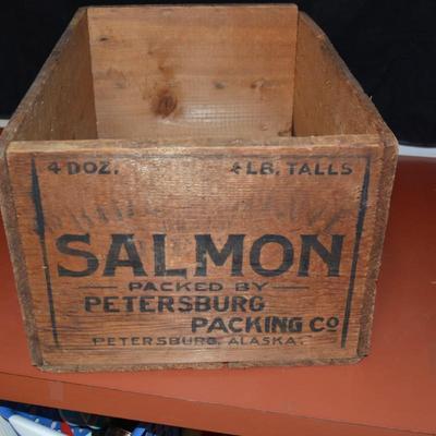 Very Vintage Salmon Crate-Petersburg Alaska 20.5x13.5x9.5