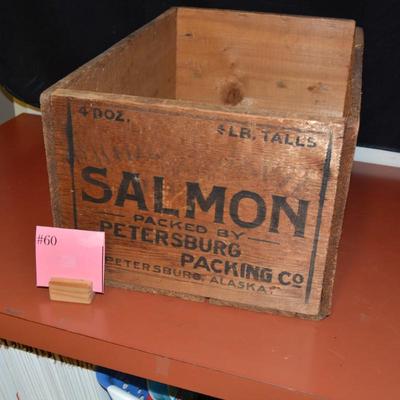 Very Vintage Salmon Crate-Petersburg Alaska 20.5x13.5x9.5
