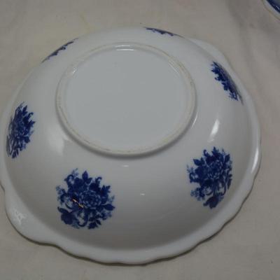 Vintage Canton Hand Painted Porcelain Pitcher & Basin 12.75x12