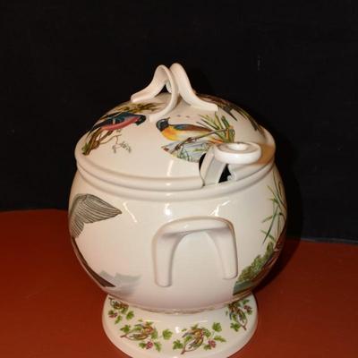 Vintage Portmeirion â€œBirds of Britainâ€ Tureen w/ Lid & Ladle 12.5x11