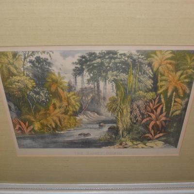 Currier & Ives â€œThe Sunny Southâ€ Framed Print 25.5x20.5
