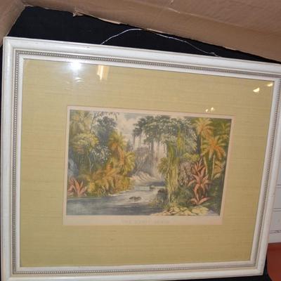 Currier & Ives â€œThe Sunny Southâ€ Framed Print 25.5x20.5