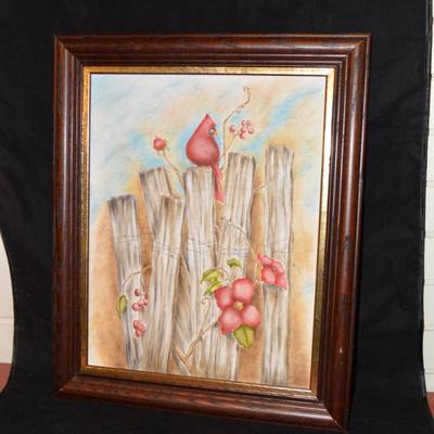 Original Framed Oil and Pencil on Canvas, Signed Yoder? 22x18