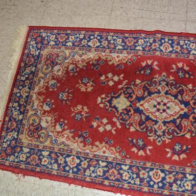 Vintage Wool Small Area Rug 48x24