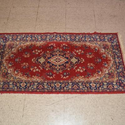 Vintage Wool Small Area Rug 48x24