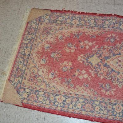 Vintage Wool Small Area Rug 48x24
