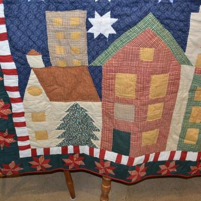 Hand Pieced & Stitched Christmas Wall Hanging 61x51