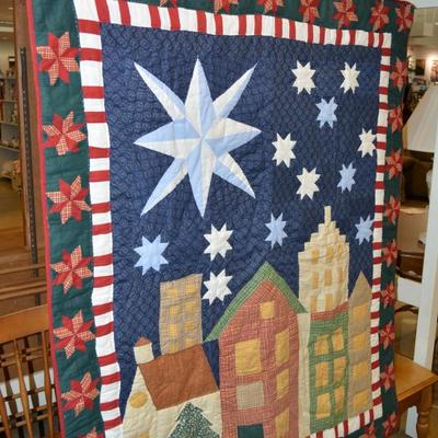 Hand Pieced & Stitched Christmas Wall Hanging 61x51