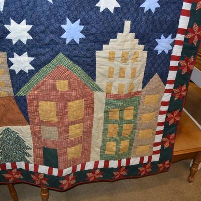 Hand Pieced & Stitched Christmas Wall Hanging 61x51