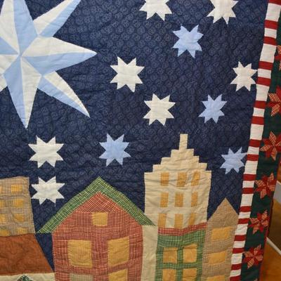 Hand Pieced & Stitched Christmas Wall Hanging 61x51