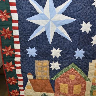 Hand Pieced & Stitched Christmas Wall Hanging 61x51